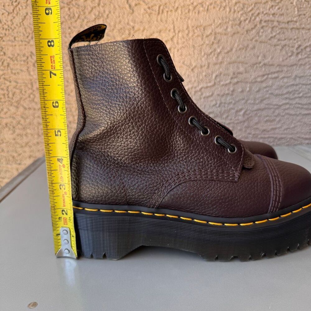 Dr. Martens Sinclair Boot Women 8US/39EU Dark Brown Milled Napa Leather Platform - Picture 14 of 14